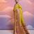 Yellow paithani silk zari woven saree with blouse