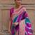 Multicolor banarasi silk zari woven saree with blouse