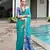 Firozi khadi raw silk meena weaving patola saree with blouse