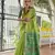 Green khadi raw silk meena weaving patola saree with blouse