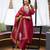 Red women’s premium viscos roman silk kurti set with hand & embroidery work