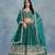 Green Art Silk Embroidered Semi Stitched Lehenga Choli Size Up To 42