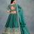 Green Art Silk Embroidered Semi Stitched Lehenga Choli Size Up To 42