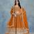 Orange Art Silk Embroidered Semi Stitched Lehenga Choli Size Up To 42