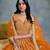 Orange Art Silk Embroidered Semi Stitched Lehenga Choli Size Up To 42