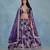 Violet Art Silk Embroidered Semi Stitched Lehenga Choli Size Up To 42