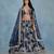 Blue Art Silk Embroidered Semi Stitched Lehenga Choli Size Up To 42