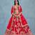 Red Art Silk Embroidered Semi Stitched Lehenga Choli Size Up To 42