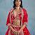 Red Art Silk Embroidered Semi Stitched Lehenga Choli Size Up To 42