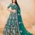 Light Blue Art Silk Embroidered Semi Stitched Lehenga Choli Size Up To 42