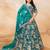 Light Blue Art Silk Embroidered Semi Stitched Lehenga Choli Size Up To 42