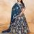 Blue Art Silk Embroidered Semi Stitched Lehenga Choli Size Up To 42