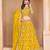 Yellow Organza Embroidered Semi Stitched Lehenga Choli Size Up To 42
