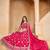 Pink Organza Embroidered Semi Stitched Lehenga Choli Size Up To 42