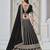 Black Net Embroidered Semi Stitched Lehenga Choli Size Up To 42