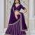 Violet Net Embroidered Semi Stitched Lehenga Choli Size Up To 42