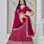 Pink Net Embroidered Semi Stitched Lehenga Choli Size Up To 42