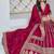 Pink Net Embroidered Semi Stitched Lehenga Choli Size Up To 42