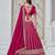 Pink Net Embroidered Semi Stitched Lehenga Choli Size Up To 42