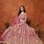 Pink Net Embroidered Semi Stitched Lehenga Choli Size Up To 42