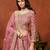 Pink Net Embroidered Semi Stitched Lehenga Choli Size Up To 42