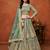 Green Net Embroidered Semi Stitched Lehenga Choli Size Up To 42
