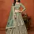 Green Net Embroidered Semi Stitched Lehenga Choli Size Up To 42