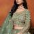 Green Net Embroidered Semi Stitched Lehenga Choli Size Up To 42