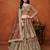 Brown Net Embroidered Semi Stitched Lehenga Choli Size Up To 42