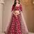 Maroon Art Silk Embroidered Semi Stitched Lehenga Choli Size Up To 42
