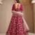 Maroon Art Silk Embroidered Semi Stitched Lehenga Choli Size Up To 42