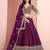 Purple Art Silk Embroidered Semi Stitched Lehenga Choli Size Up To 42