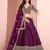 Purple Art Silk Embroidered Semi Stitched Lehenga Choli Size Up To 42