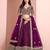 Purple Art Silk Embroidered Semi Stitched Lehenga Choli Size Up To 42