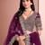 Purple Art Silk Embroidered Semi Stitched Lehenga Choli Size Up To 42