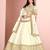 White Art Silk Embroidered Semi Stitched Lehenga Choli Size Up To 42