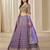 Violet Art Silk Embroidered Semi Stitched Lehenga Choli Size Up To 42