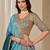 Sky Blue Art Silk Embroidered Semi Stitched Lehenga Choli Size Up To 42