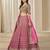 Pink Art Silk Embroidered Semi Stitched Lehenga Choli Size Up To 42
