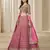 Pink Art Silk Embroidered Semi Stitched Lehenga Choli Size Up To 42