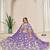 Lavender Organza Embroidered Semi Stitched Lehenga Choli Size Up To 42