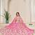 Pink Organza Embroidered Semi Stitched Lehenga Choli Size Up To 42