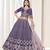 Violet Art Silk Embroidered Semi Stitched Lehenga Choli Size Up To 42