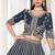 Blue Art Silk Embroidered Semi Stitched Lehenga Choli Size Up To 42