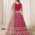 Pink Art Silk Embroidered Semi Stitched Lehenga Choli Size Up To 42