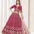 Pink Art Silk Embroidered Semi Stitched Lehenga Choli Size Up To 42