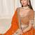 Orange Art Silk Embroidered Semi Stitched Lehenga Choli Size Up To 42
