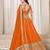 Orange Art Silk Embroidered Semi Stitched Lehenga Choli Size Up To 42