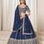 Blue Art Silk Embroidered Semi Stitched Lehenga Choli Size Up To 42