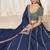 Blue Art Silk Embroidered Semi Stitched Lehenga Choli Size Up To 42